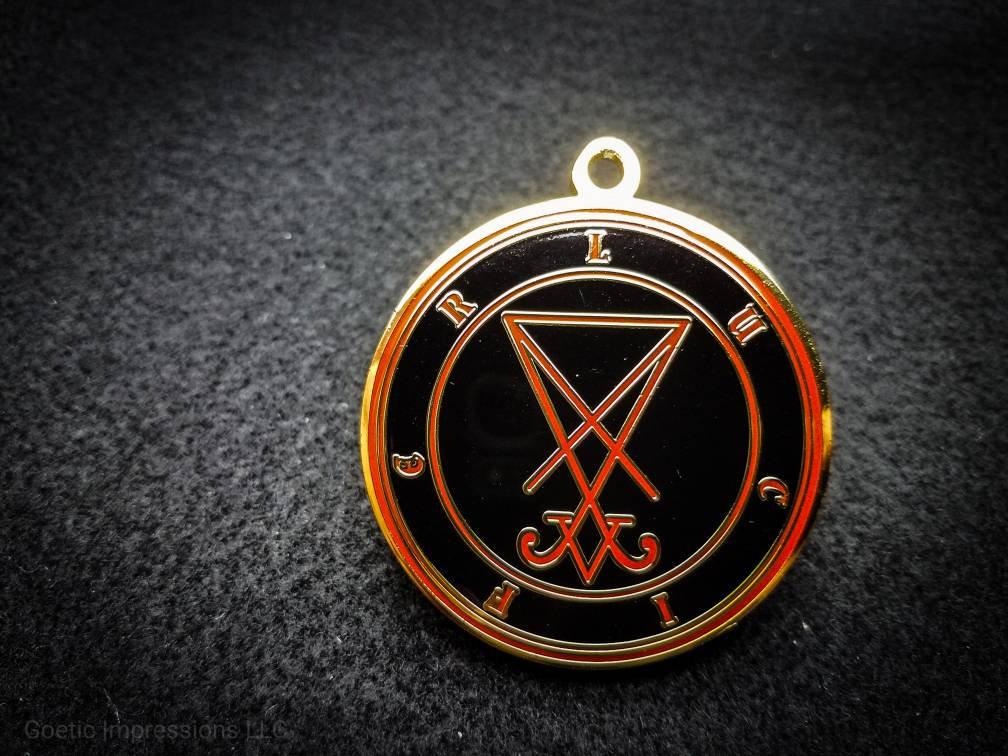 Black and Red Lucifer Sigil Talisman