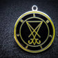 Black and Yellow Lucifer Sigil talisman