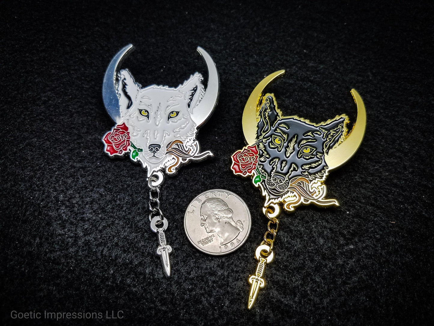 Soft Enamel Pins featuring Lupercalia symbolism.