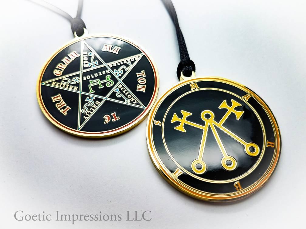 Pentacle of Solomon with Marbas Sigil Medallion