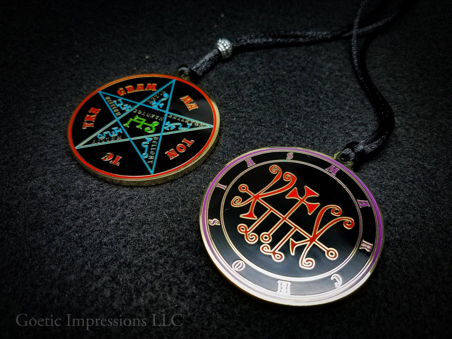 Seal of Marchosias sigil pendant with Pentacle of Solomon on reverse side