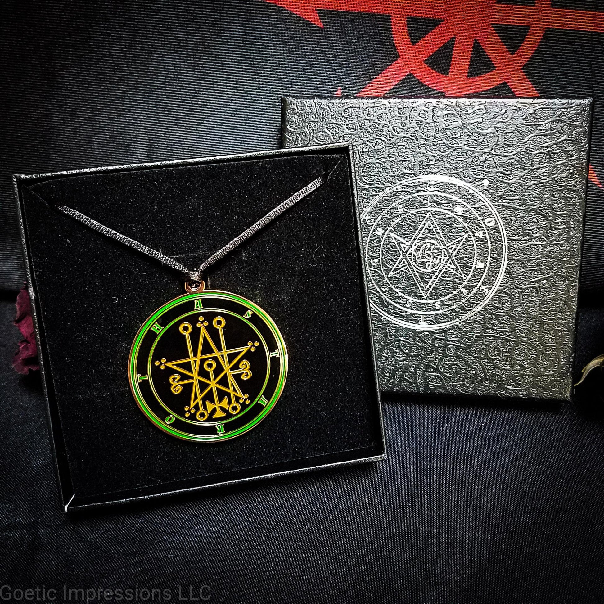 Seal of Astaroth medallion with Magus gift box.