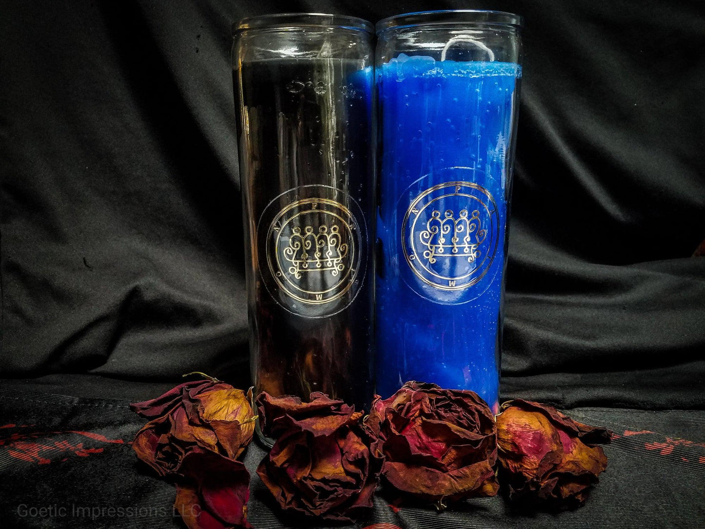 Black and Blue Paimon Sigil 7 Day Candle