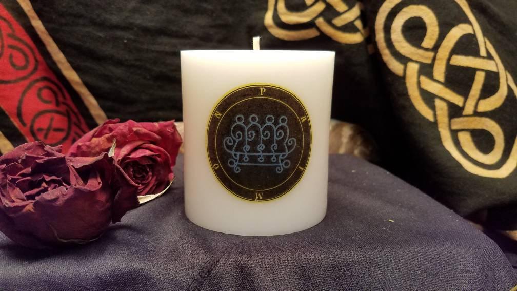 Paimon sigil pillar candle