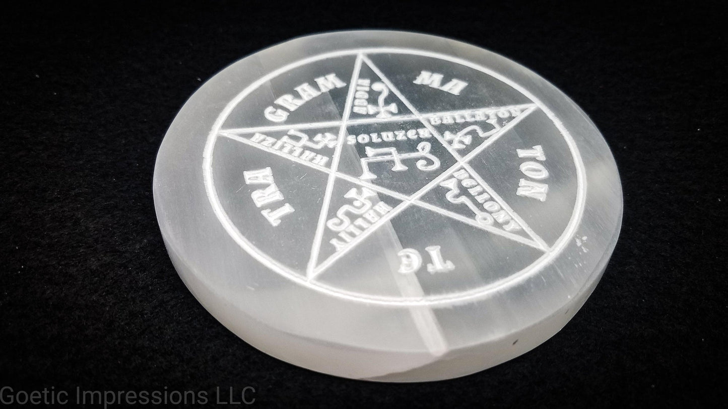 TETRAGRAMMATON selenite charging plate