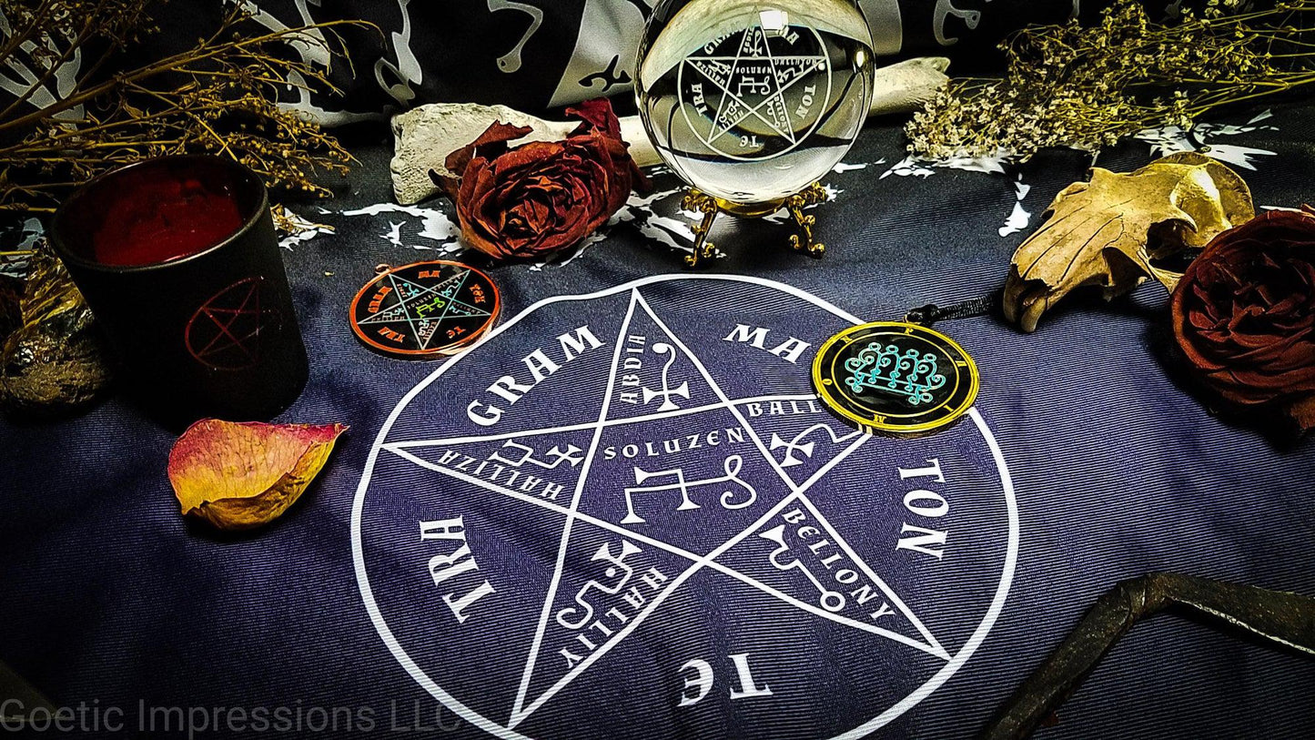 Lesser Key of Solomon: Ars Goetia Pentacle of Solomon Altar Cloth