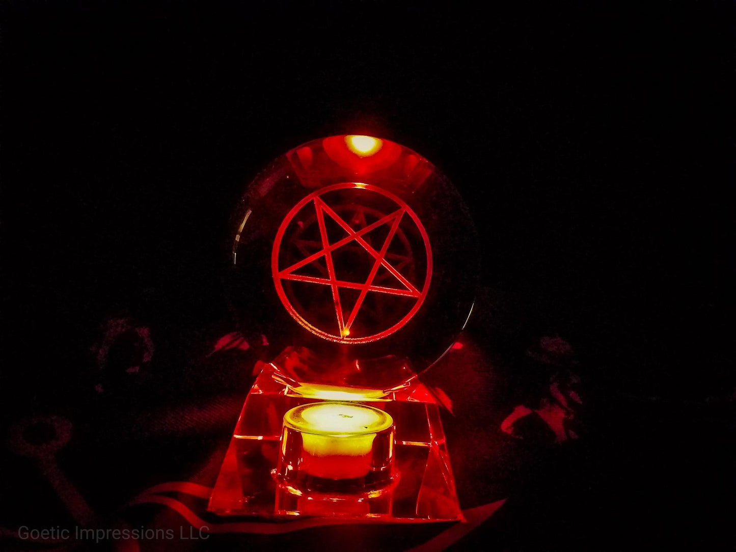 Red pentagram crystal ball