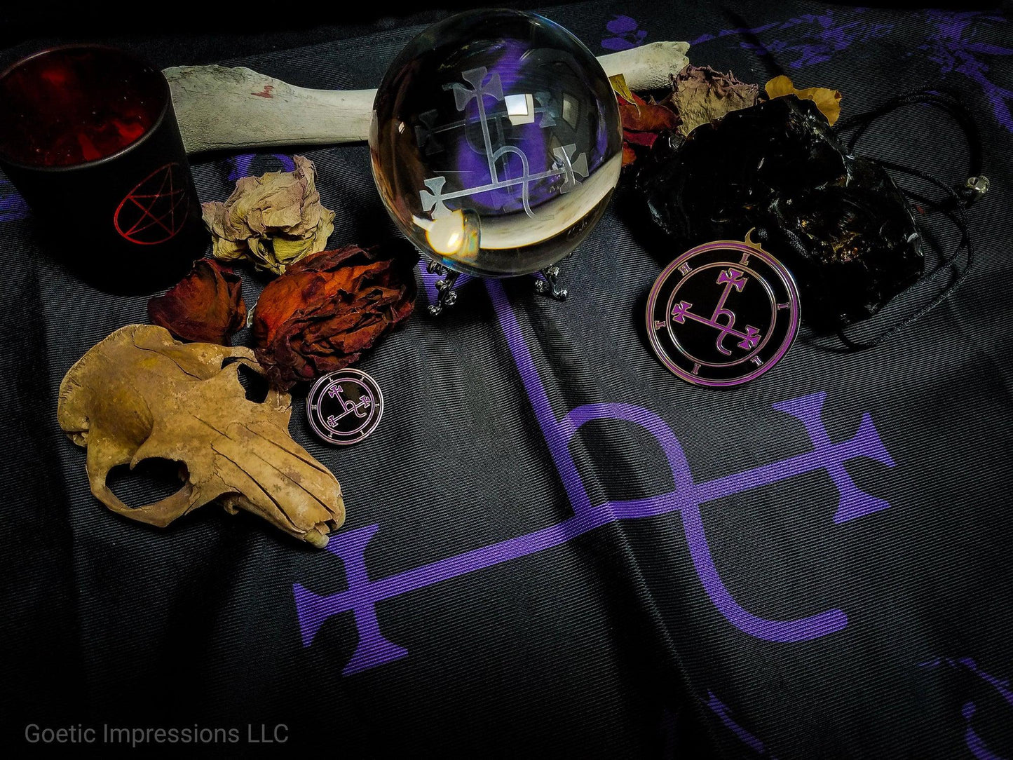 Purple Lilith Altar Cloth