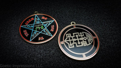 Raum seal medallion with pentacle of solomon on reverse side
