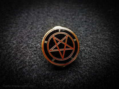 Black and Red Satan hard enamel pin