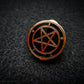 Red and Gold Satanic Satan hard enamel pin