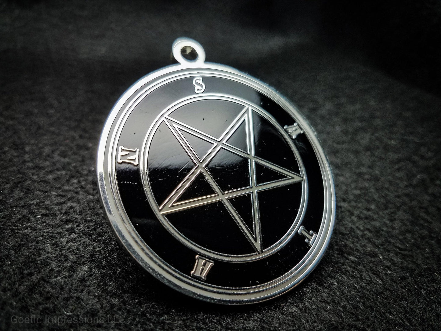 Black and Silver Satan pendant