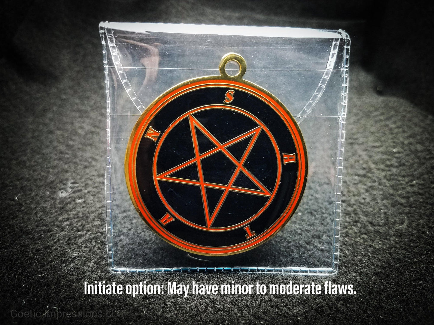 Black and Red initiate Satan medallion