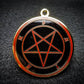 Black and red Satan seal medallion