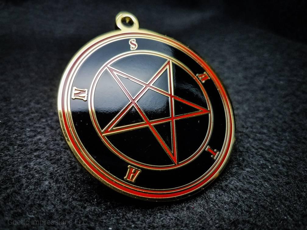 Black and red Satan sigil talisman