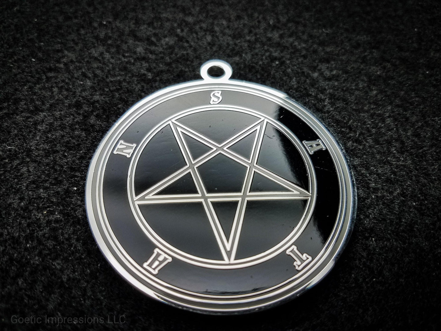 Black and Grey Satan Sigil Pendant