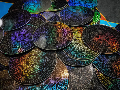 Enochian Sigillum Dei Aemeth Holographic Sticker