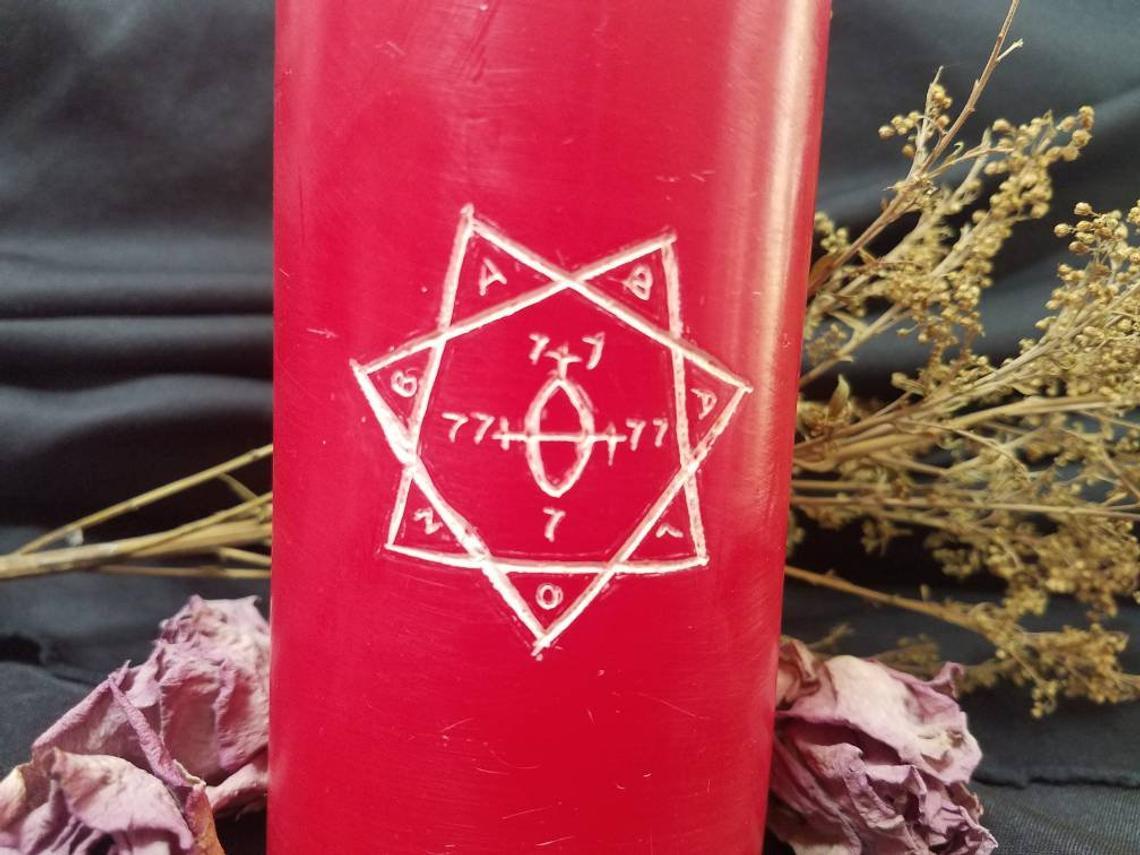 Star of Babalon Pillar Candle