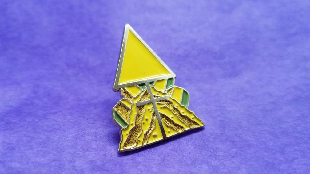 Glitter Sulfur alchemy enamel pin