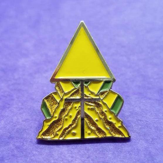 Sulfur alchemical symbol lapel pin