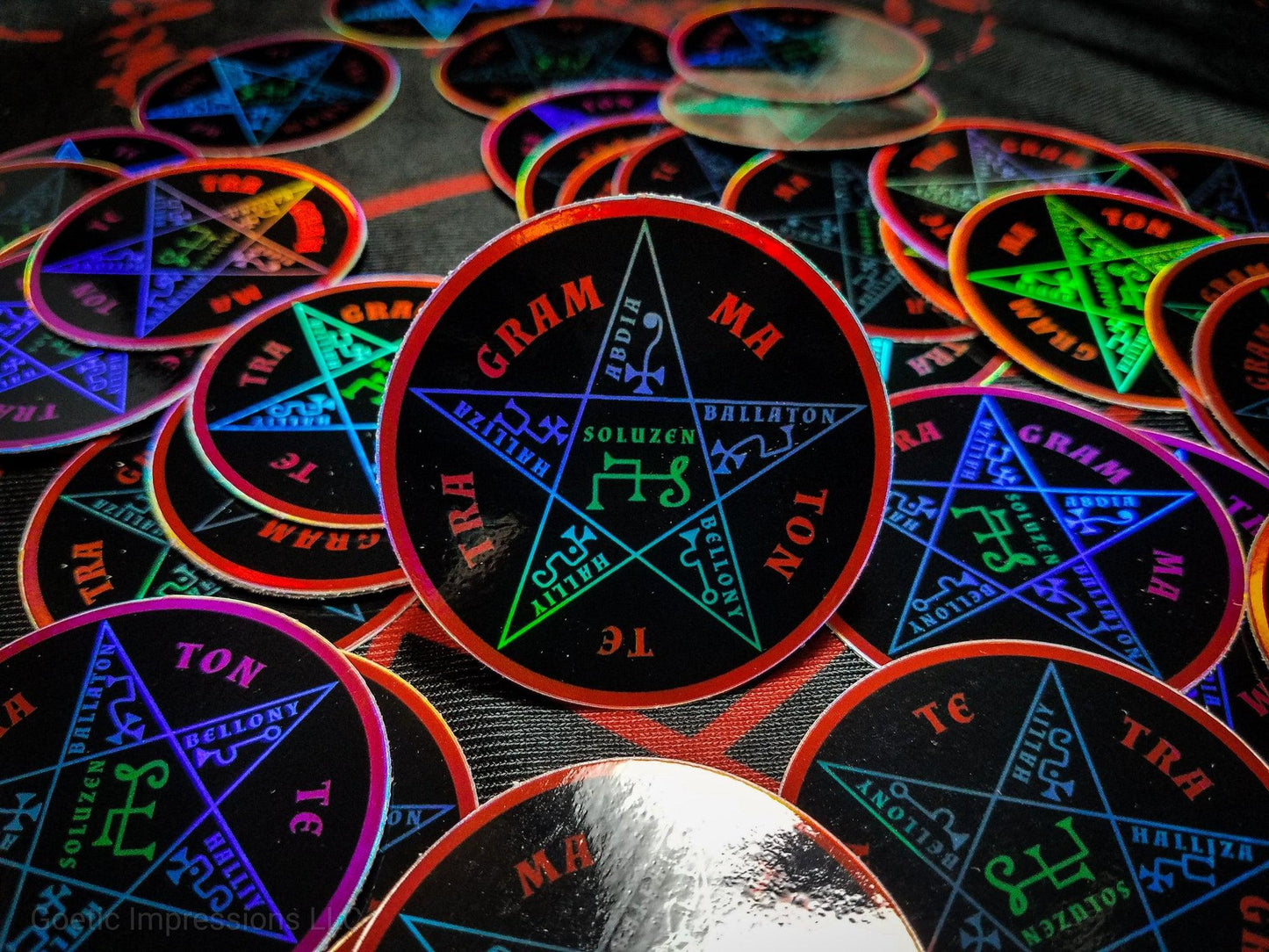 TETRAGRAMMATON holographic sticker.