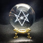 Thelemic Unicursal Hexagram sigil crystal ball