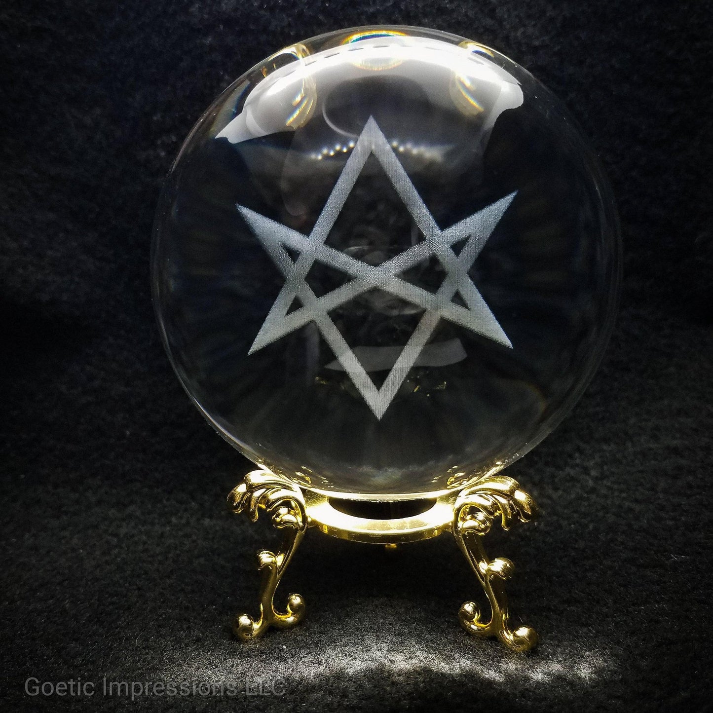 Unicursal Hexagram sigil crystal ball