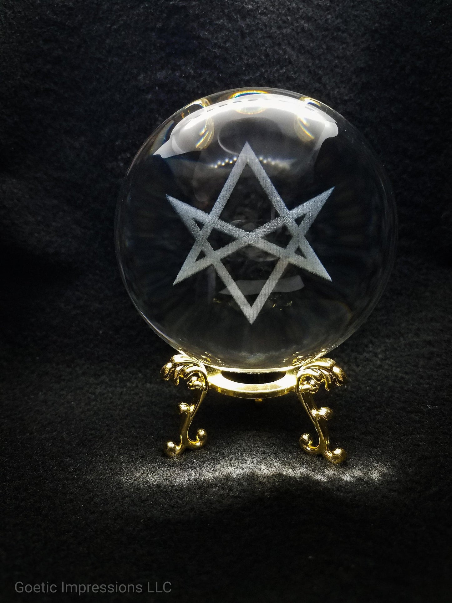 Unicursal Hexagram sigil crystal ball