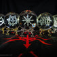 Magickal symbols engraved in crystal balls